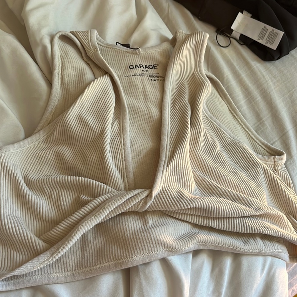 tan crop top